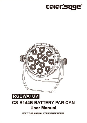 CS-B144B 6 in 1 BATTERY PAR CAN User Manual